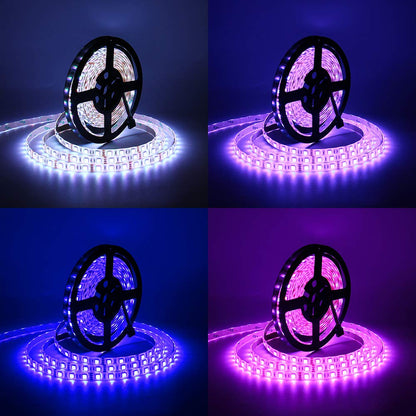 SUPERNIGHT LED Strip Lights 16.4FT SMD 5050 Waterproof 300LEDs RGB Flexible LED Light Strip Rope + 44Key IR Remote Controller for Bedroom TV Backlight Christmas Valentines(Not Include Power Adapter)