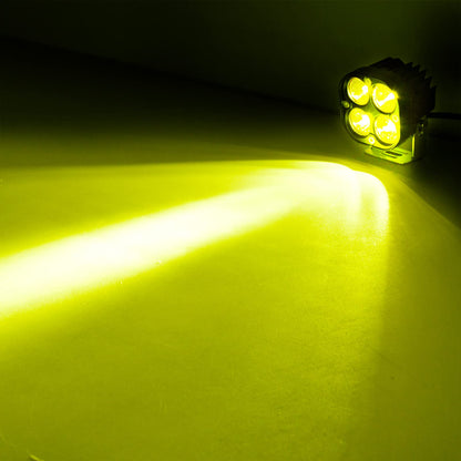 SKYWORLD 3" 40W 8-Pack Yellow LED Pod Lights - IP67 Waterproof Off-Road Work/Fog Lights for Trucks,Wrangler, SUVs, ATV, UTV, Motorcycle-4000K Work Lamp