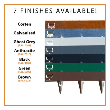 CORE EDGE Lawn Edging | Flexible Decorative Steel Edging Garden Border Edging Lawn Edging Strip Garden Border with a 65mm face Height (Corten)