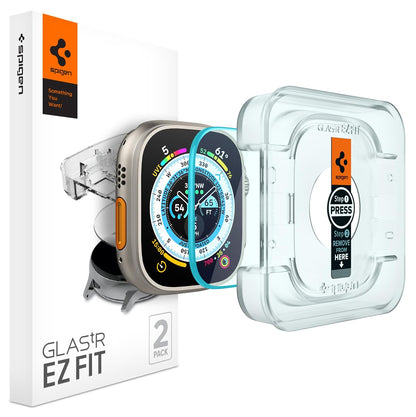 Spigen EZ Fit Tempered Glass Screen Protector for Apple Watch Ultra 3, Apple Watch Ultra 2, Apple Watch Ultra (49mm) - 2 Pack