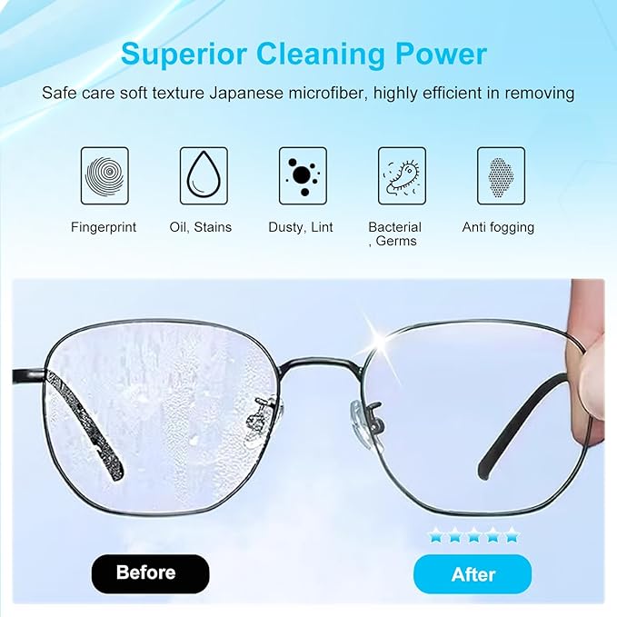 6 Pack Lens Cleaning Cloth |Glasses Cleaning Cloths | Eyeglass Lens Cleaner |