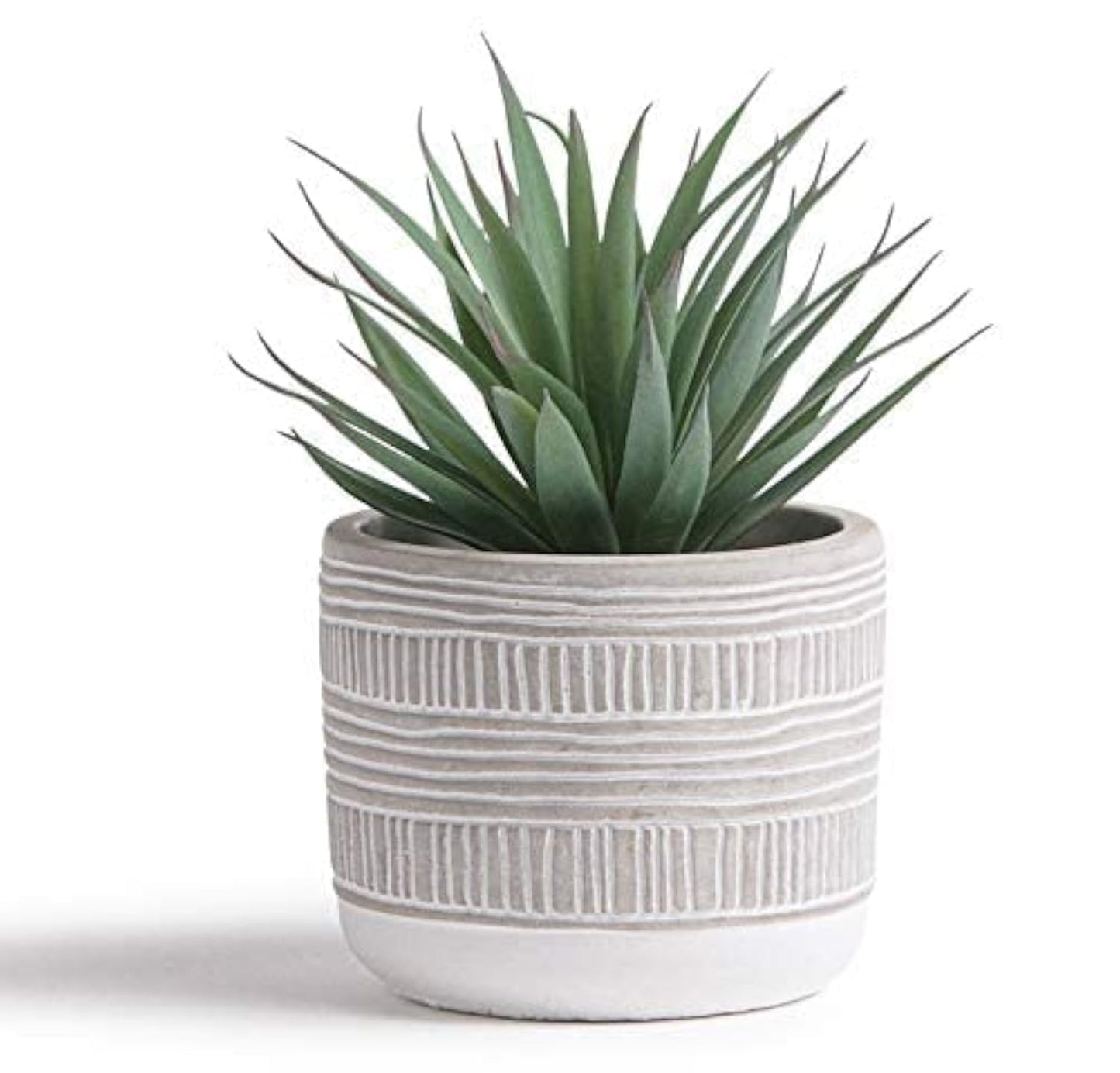 Kurrajong Farmhouse Artificial Plant | 8" Fake Plant for Desk Decor | Artificial Succulent in Pot | Fake Succulent | Faux Plant Indoor | Artificial Greenery for Shelf Decor
