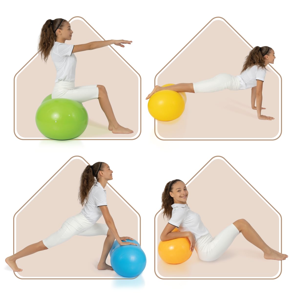 Milliard Peanut Ball Physio Roll for Exercise, Therapy, Labor, Birthing and Dog Training…