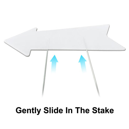 Blank Arrow Signs With Stakes 6 Pack - 17 x 6 Inches Wedding Directional Yard Signs, This Way Arrow Birthday Party Signs