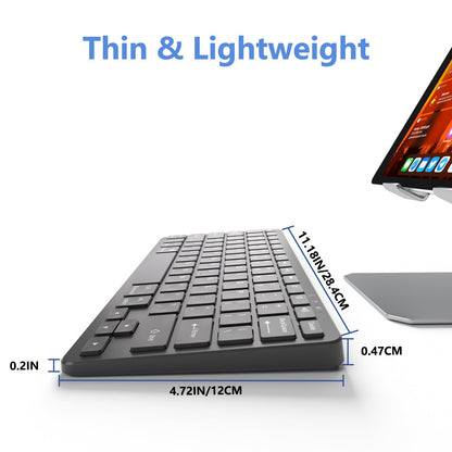 MMK Bluetooth Keyboard, Tablet Keyboard Compatible iPad 11th Generation,iPad 10th/9th/8th & Air 5th/4th, iPda Pro 13/12.9/11-Inch and Air 13/11-Inch Models and More Bluetooth-Enabled Devices-White