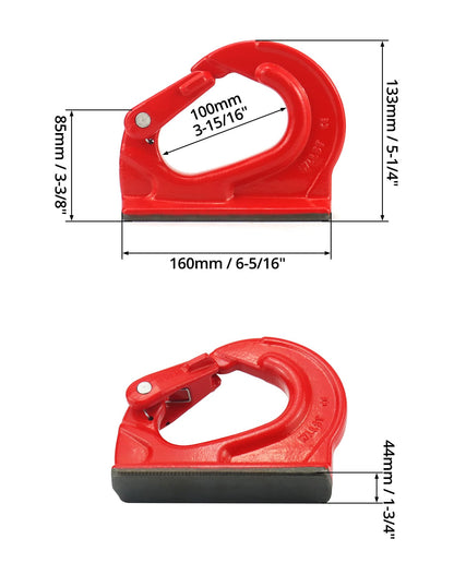 QWORK 5T Heavy Duty Alloy Steel Lifting Hook, Weld-on Anchor Hook, Welding Hooks with Coating Welded on Equipment Providing a Lifting for Wrecker Crane Tractor, 11000lbs