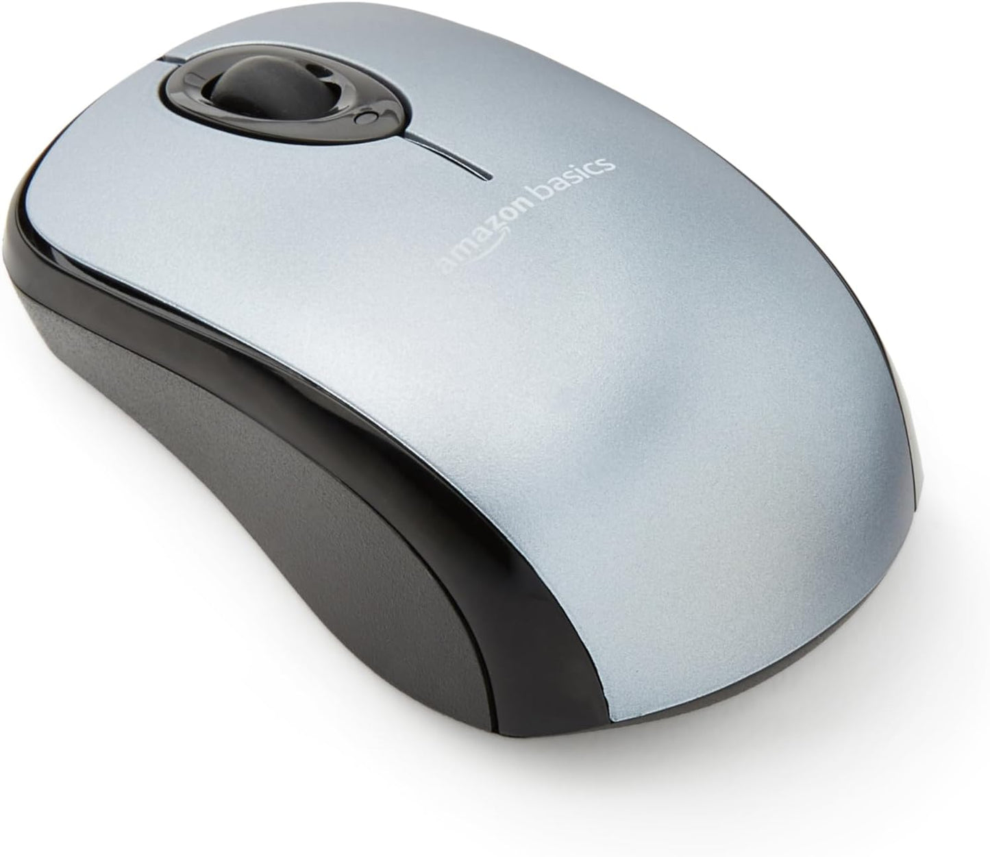 Amazon Basics 2.4 Ghz Wireless Optical Computer Mouse with USB Nano Receiver, Black