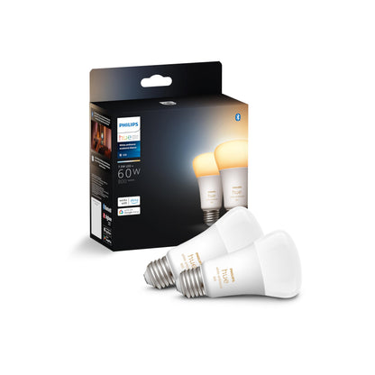 Philips Hue A19 LED Smart Light Bulb - White and Color Ambiance - 60W Indoor Light Bulb - Control with Hue App - Works with Alexa, Google Assistant and Apple Homekit - 3 Pack