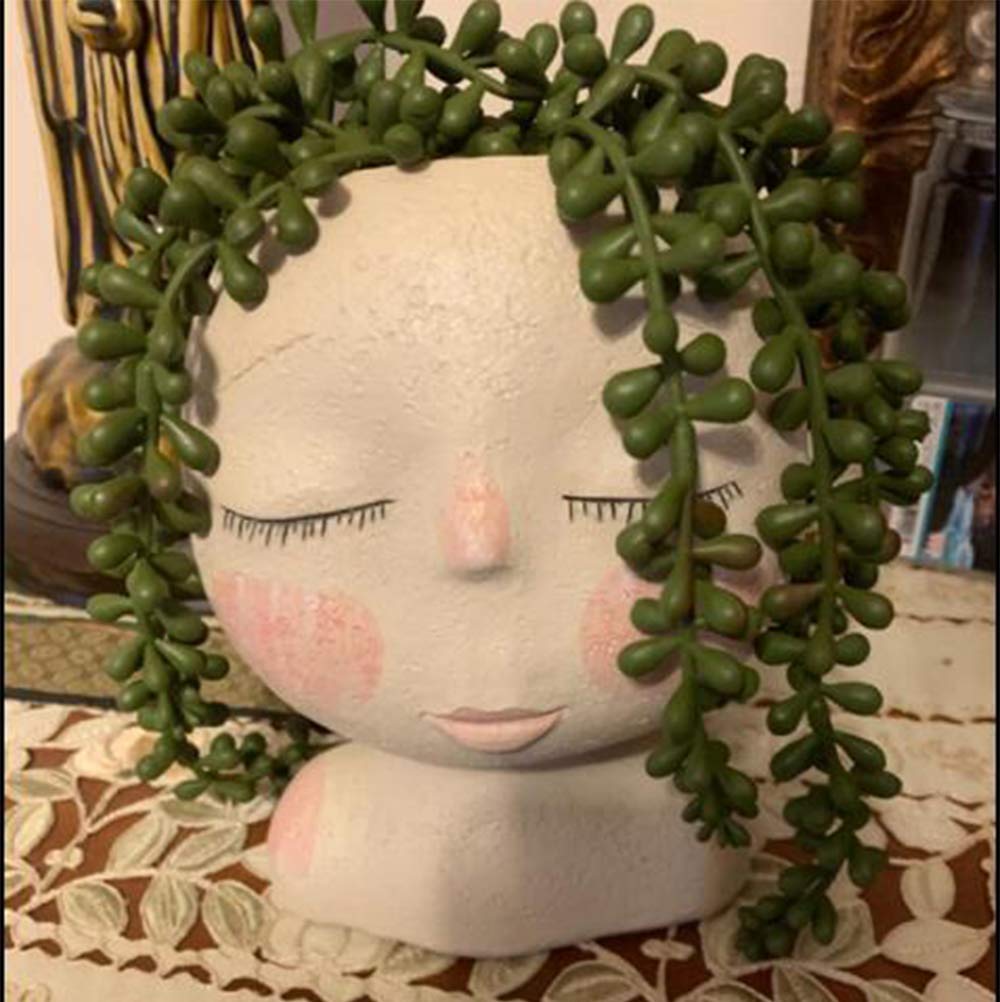 SzJias 3 Pcs String of Pearls Plant Artificial Hanging Succulents Plants for Home Garden Decor (Pots Not Included)