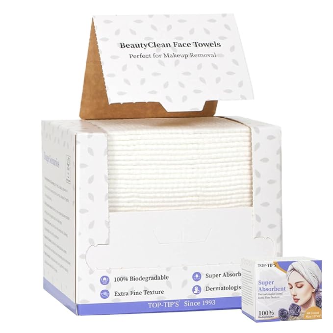 Disposable Face Towels, Biodegradable Soft & Skin Friendly Face Towelettes