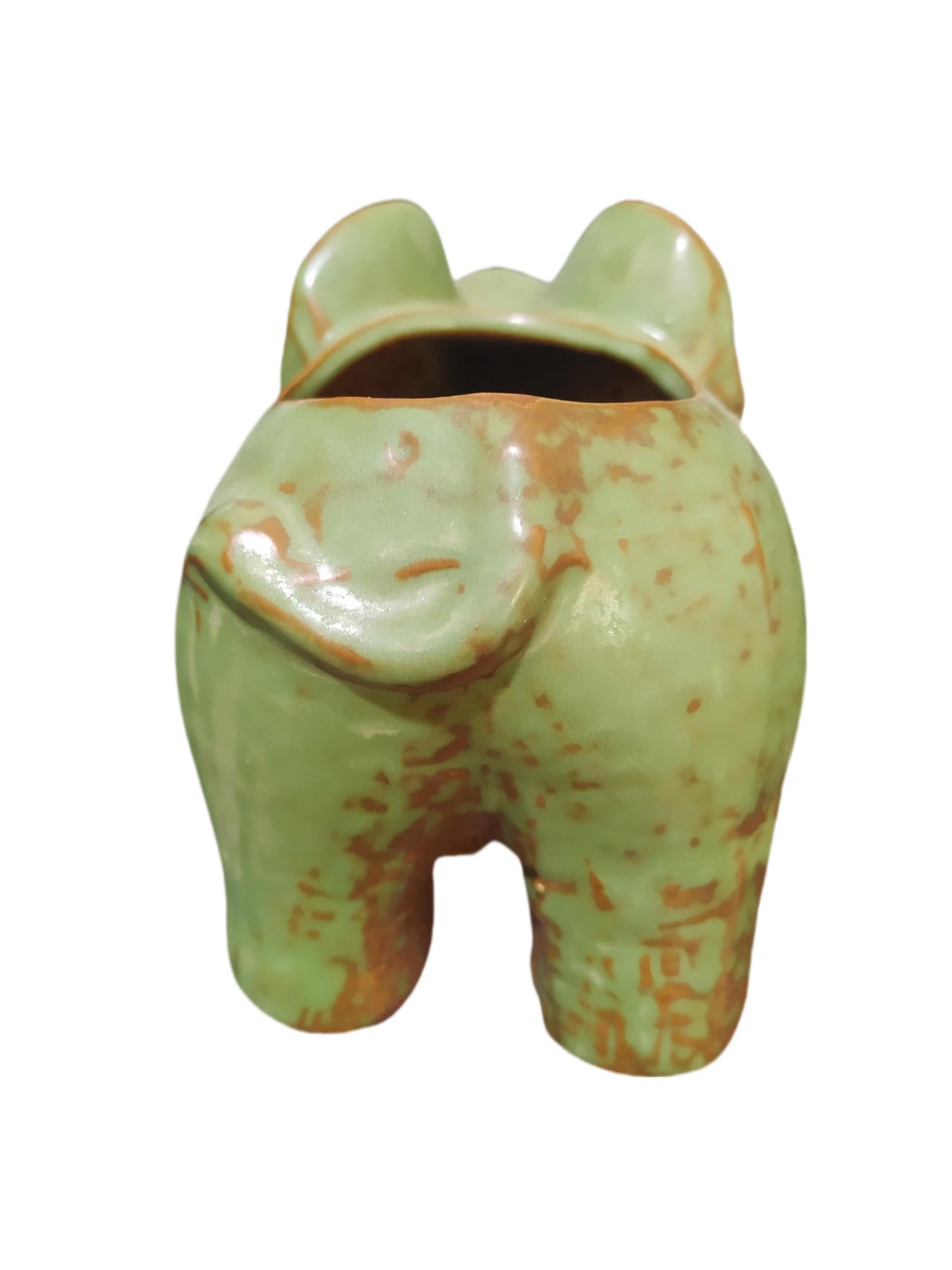 SJBAG Cute Animal Elephant Shaped Ceramic Succulent Cactus Air Plant Flower Pots Planters-Plant Not Included (Small Green)