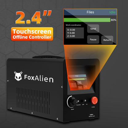 FoxAlien CNC Router Machine XE-PRO with Ball Screws, 400W Spindle 3-Axis Engraving Milling Machine for Wood Aluminum Cutting Upgradable to Linear Rails