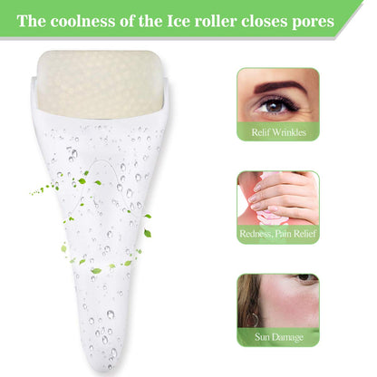 Ice Roller for Face,Eyes,Women Gifts Idea,Therapeutic Cooling to Tighten Brighten Complexion and Reduce Wrinkles,Massager Under Eye Puffiness,Migraine and Pain Relidf (Haze Blue)