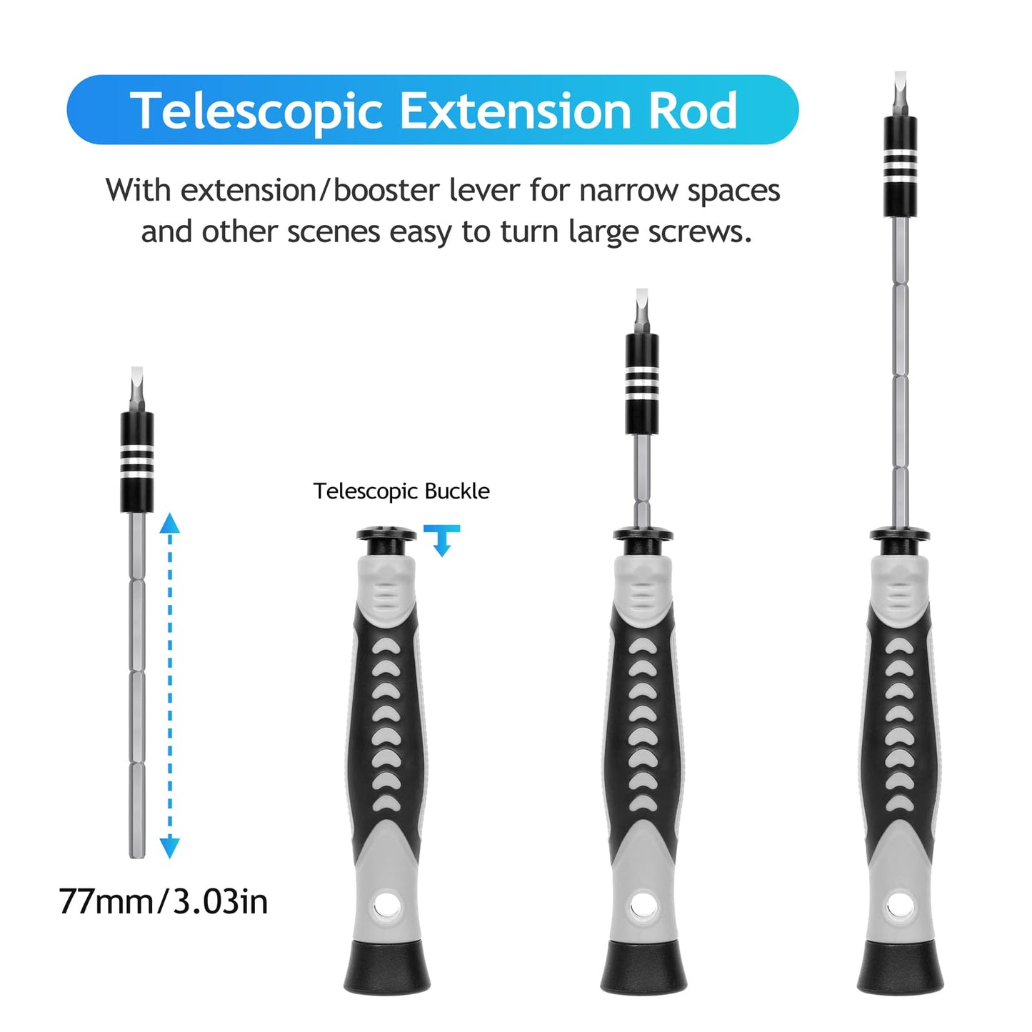 Precision Screwdriver Set, 130 in 1 Screwdriver Kit with 120 Screwdriver Bits Repair Tool Kit, Magnetic Screwdriver Set for Repair Computer, Smart Phone, Household Appliances, Game Console (Blue)