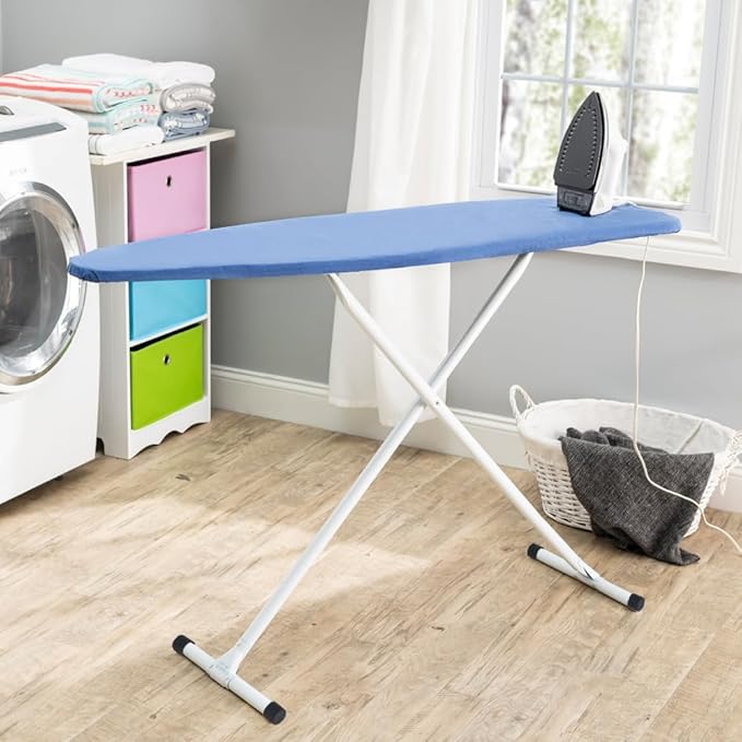 Full Size Ironing Board with Cover & Pad – USA-Made with Enhanced Grip Feet