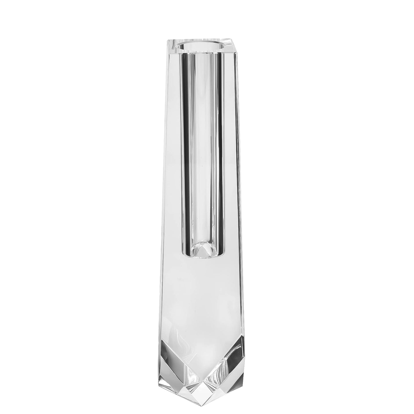 kitCom Series Crystal Vase, Flower Vase, Suitable for Home Decor, Wedding or Gift - 8.3 Inch Luxury Crystal Flower Vase