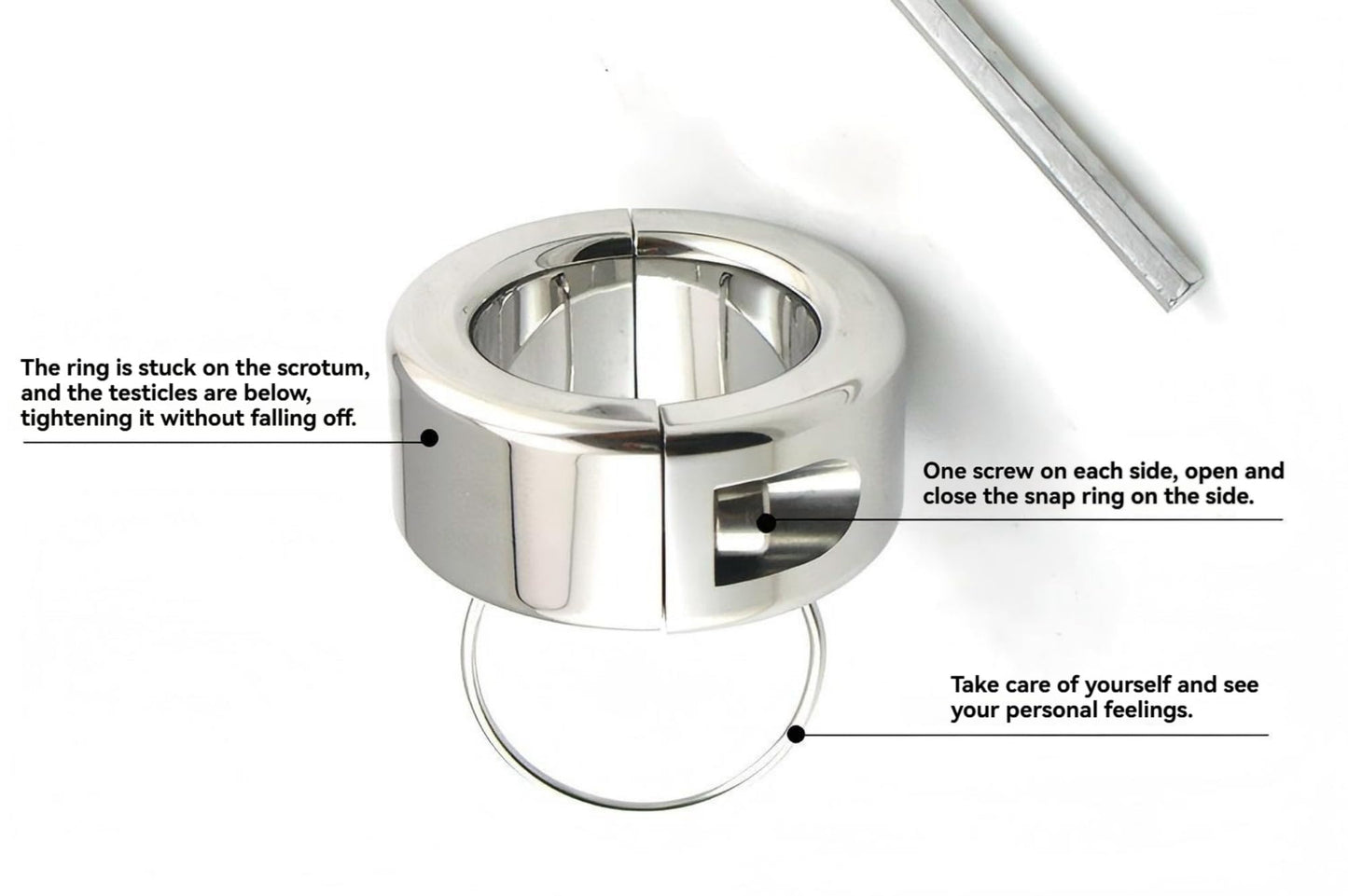Stainless Steel Pendant Hanging Crystal Ball, Men's Stretching Exercise Rings (USF69) (Pendant)