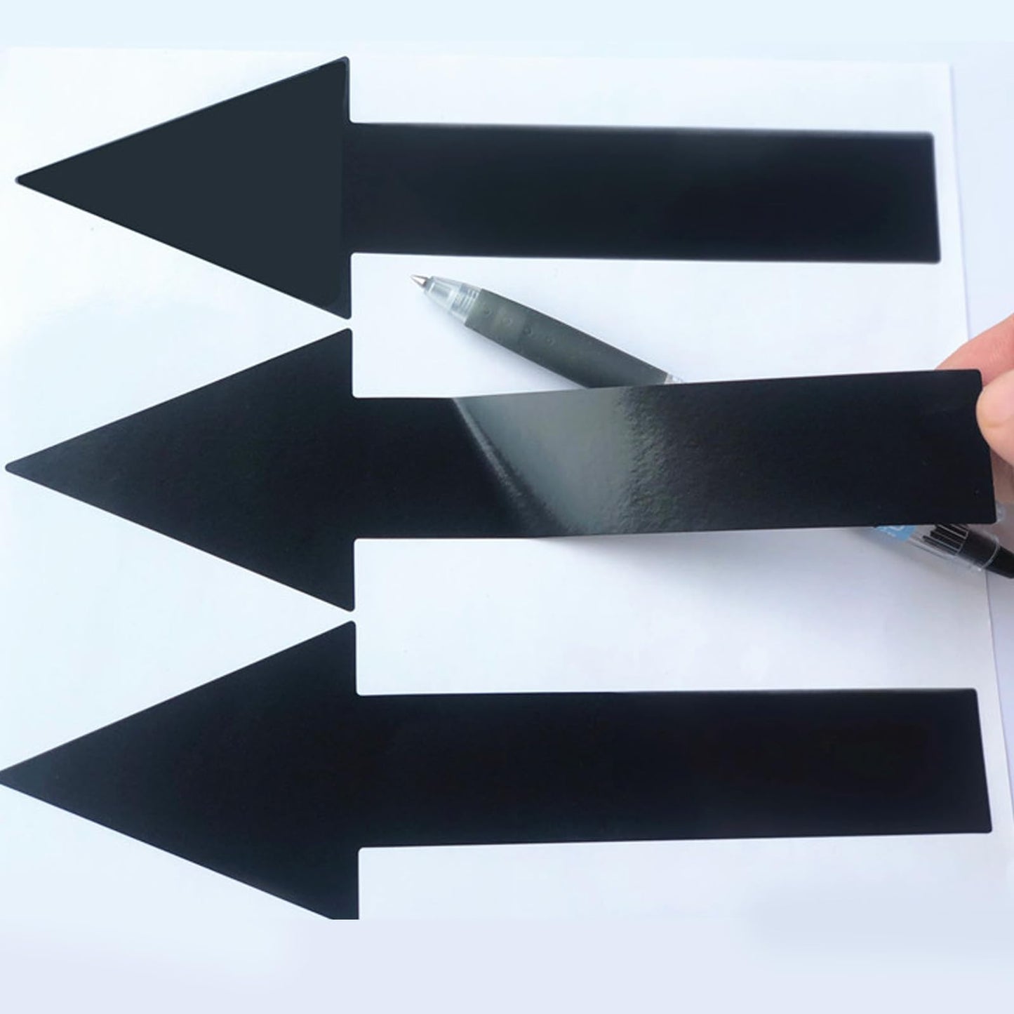 Arrow Stickers White Arrow Decal for Signs Waterproof Road Instruction White Arrows for Signs Floor Arrow Wall Marking Stickers