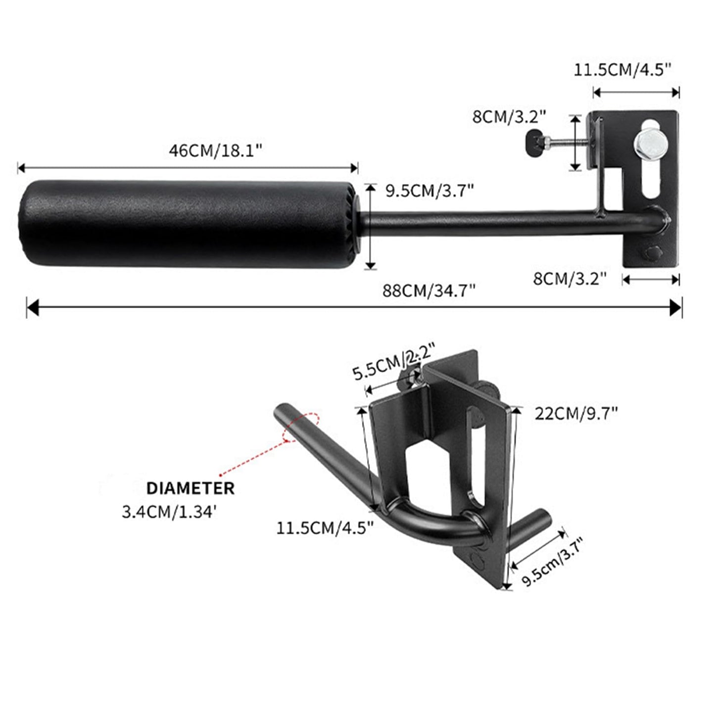 MARLANG Upgrade Single Split Squat Leg Roller Nordic Curls Attachment Bicep Curls Spider Curls Machine for Power Rack,Bulgarian Split Squat for Workout Equipment Home Gym Accessories