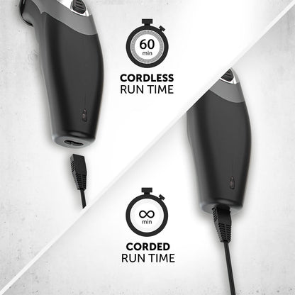 Wahl Clip ‘N Rinse Cord/Cordless Hair Clipper, Rechargeable Clipper, Hair Clippers for Men, Male Grooming Set, Corded, Cordless, Washable Head, Home Hair Cutting