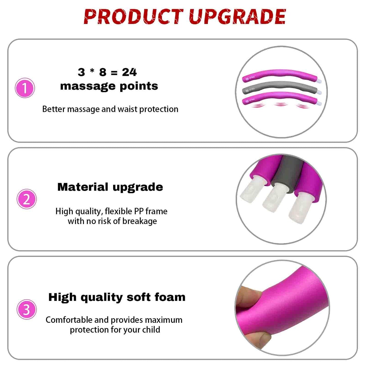 LETAO Fitness Hoop for Kids Ages 3-8 | Rose-Gray Fitness Hoop for Kids, can be dismantled, Including Electronic Instructions