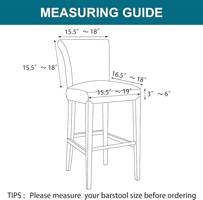 Turquoize Bar Stool Covers 2 Pack Bar Stool Covers