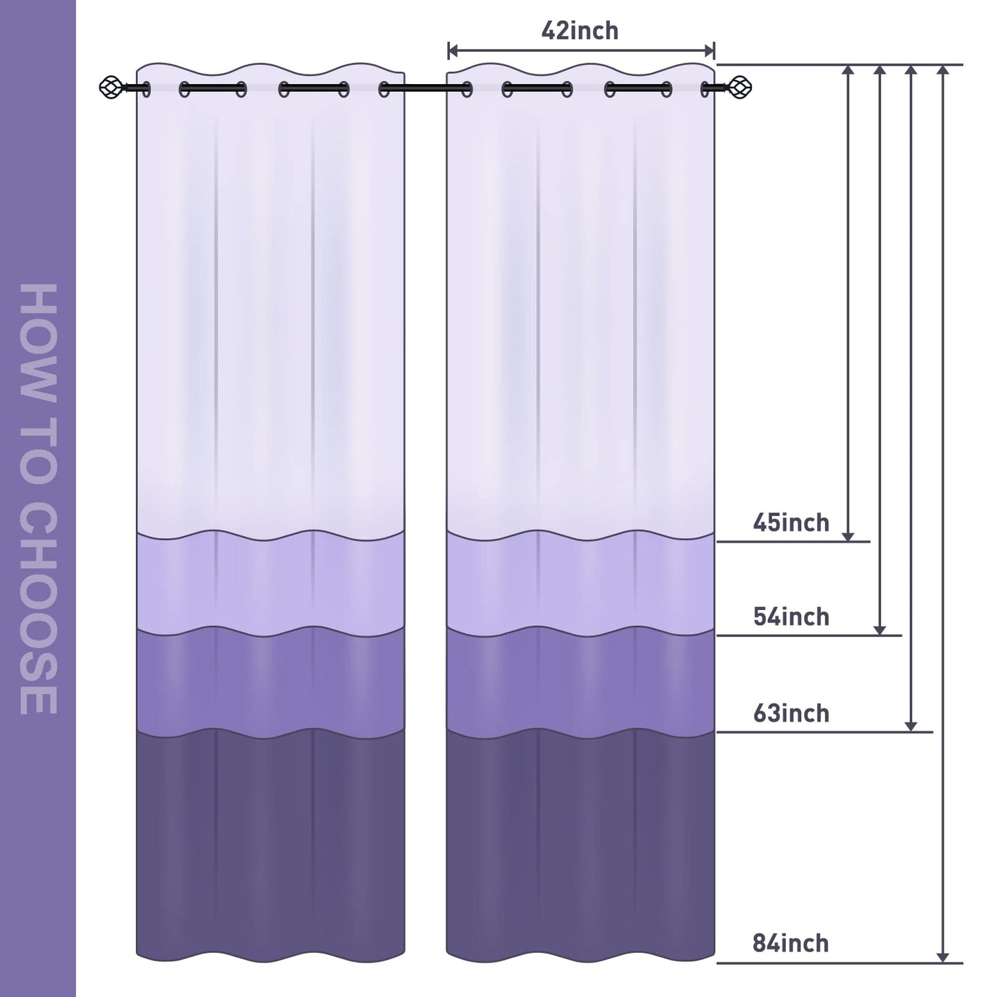 Jekeno Starry Night Blackout Curtains Art Decor for Home Bedroom Living Room Darkening Curtains Grommet Window Drapes 2 Panel Set, 42"x84"