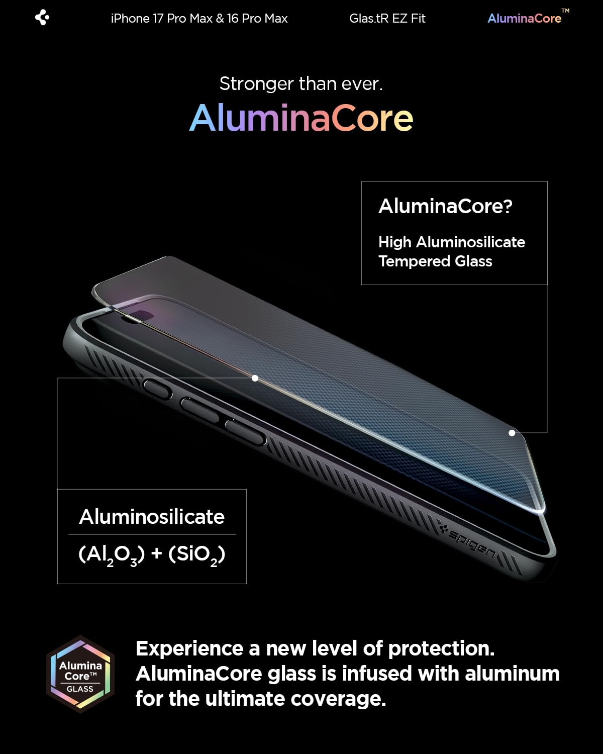 Spigen Glas.tR EZ Fit Tempered Glass Screen Protector for iPhone 17 Pro Max, iPhone 16 Pro Max - 2 Pack