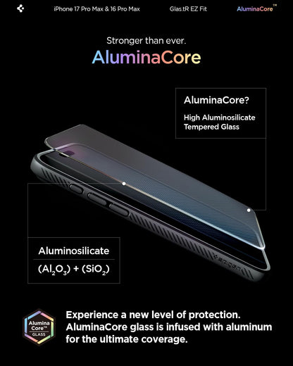 Spigen Glas.tR EZ Fit Tempered Glass Screen Protector for iPhone 17 Pro Max, iPhone 16 Pro Max - 2 Pack
