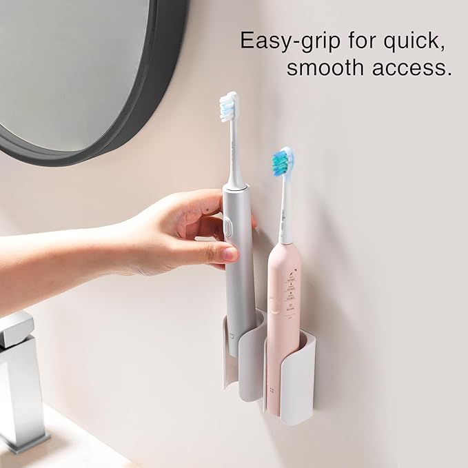 Electric Toothbrush Holder for Bathroom, Wall-Mounted Toothbrush Stand