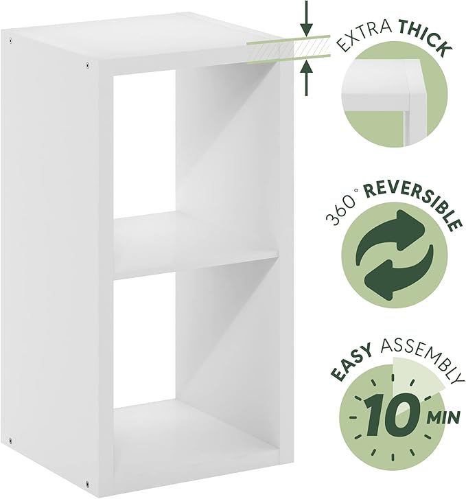 Furinno Cubicle Open Back Decorative Cube Storage Organizer
