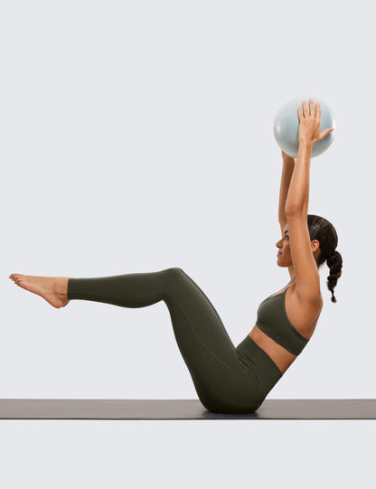 CRZ YOGA Womens Butterluxe Workout Leggings 28 Inches - High Waisted Gym Yoga Pants with Pockets Running Buttery Soft