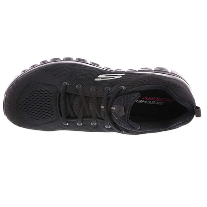 Skechers Women's Graceful Get Connected Sneaker, Black Mesh Trim, 6 UK