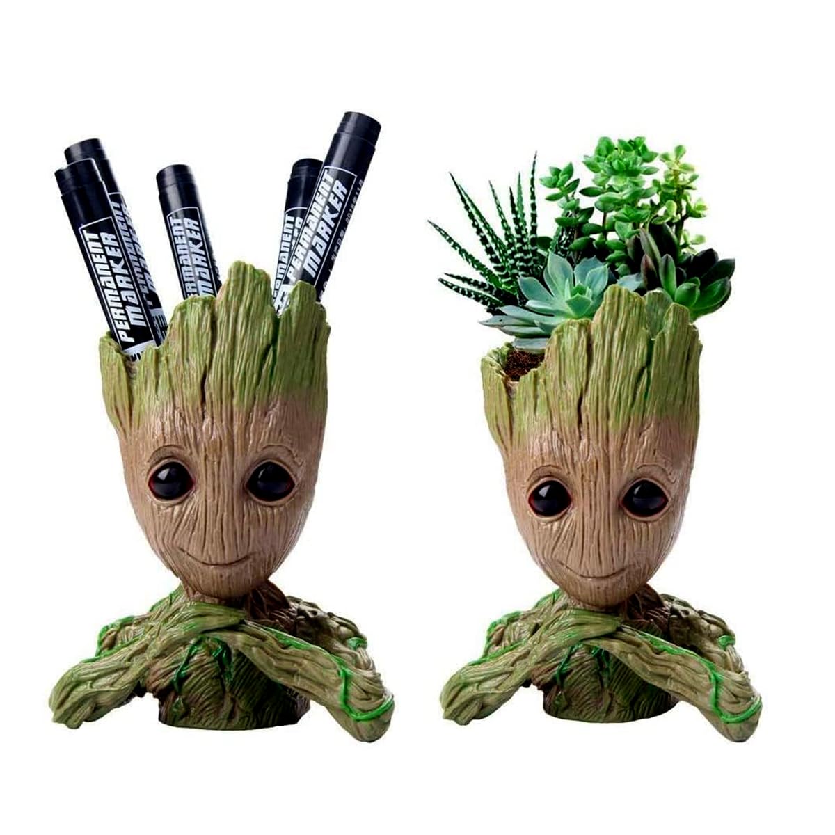 WT WINGTENG Unique Planter for Indoor Plants Pot Cactus Cute Flowerpot with Drainage Hole,Funny Succulent Planters Home Decor Adorable Christmas Birthday Gift for Plant Lovers -6 inch