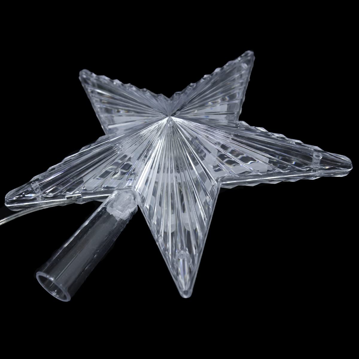 Brogrous Christmas Star Tree Topper Lights 9.5inch 10LED Multicolour with Versatile Remote Controller 3AA Battery Powered Tree-top Star for Xmas Tree Home Decoration（Indoor and Outdoor ）