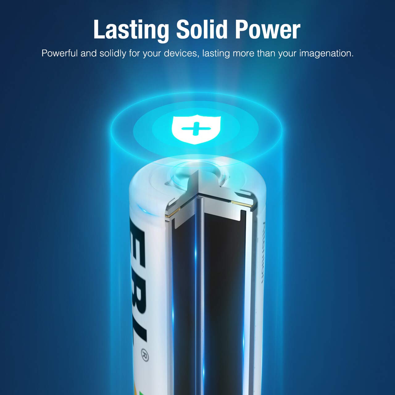 EBL AA AAA Rechargeable Battery 8 Counts with Battery Charger - LCD Smart Charger with 1.2V AA Rechargeable Battery (4pcs) and AAA Batteries (4pcs)