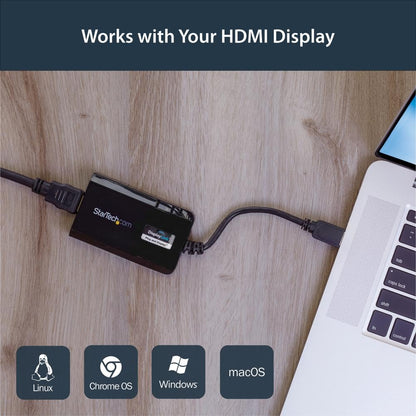 StarTech.com USB 3.0 to HDMI Adapter - DisplayLink Certified - 1080p (1920x1200) - USB Type-A to HDMI Display Adapter Converter for Monitor - External Video & Graphics Card - Windows/Mac (USB32HDPRO)