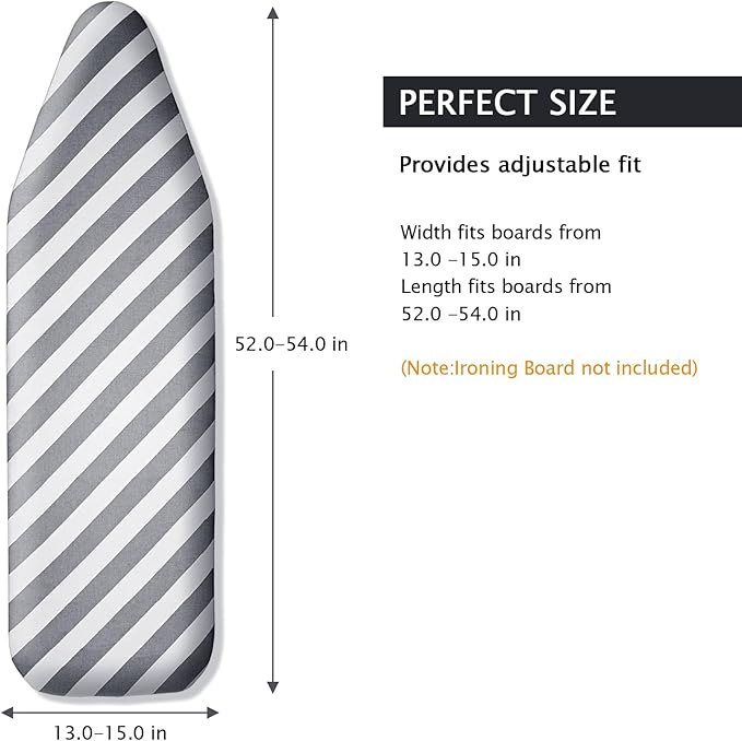 SheeChung Ironing Board Cover and Pad-15x54 Thick Ironing Board Covers