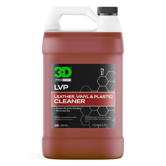 3D LVP Interior Cleaner - Removes Dirt, Grime, Grease, Oil & Stains from Leather, Vinyl & Plastic - Great for Seats, Steering Wheels, Door Panels, Dashboards - Car, Office, Home Use - 1 Gallon