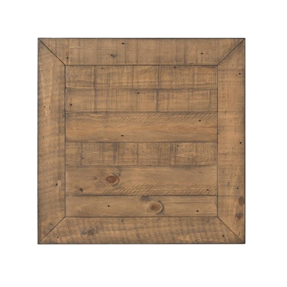 Monterey Farmhouse Rustic End Table, Solid Pine Wood Coastal Side Table with Drawer and Shelf. Reclaimed Natural.