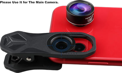 180° fisheye Lens for iPhone Samsung Google Android Smartphone,with Clip,Cell Phone Lens,anamorphic Lens,Funny Pictures