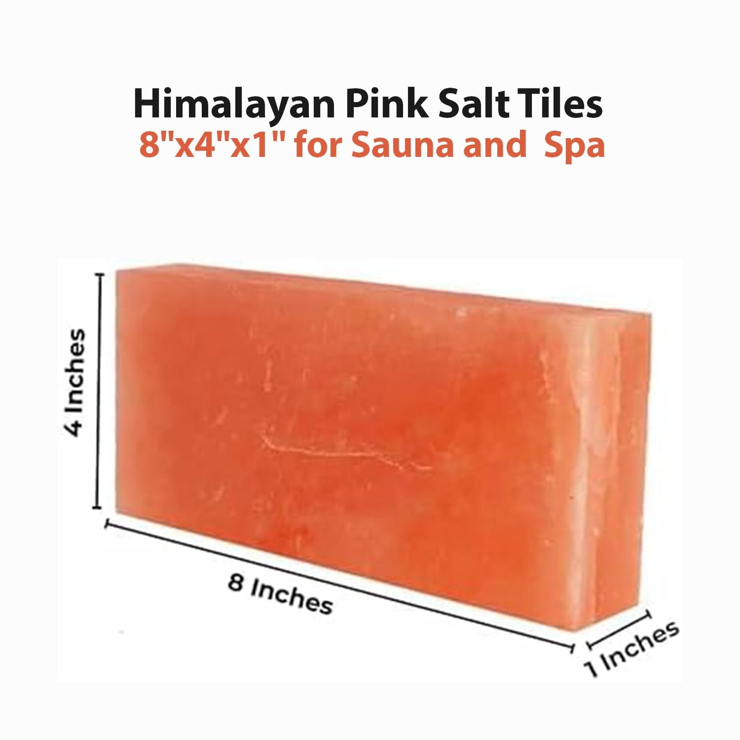 ZK Himalayan Thinest Salt Tiles 8”x4”x0.75” Pack of 10 for Sauna and Spa- Pink Salt Bricks for Salt Wall, Salt Blocks of 1.95 lbs for Home Dye Decor & Improvement Projects