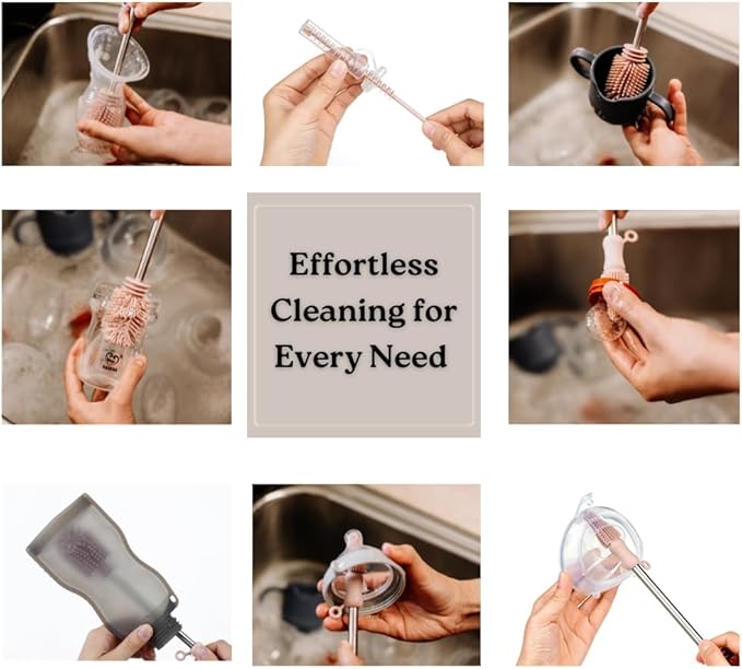 Haakaa Silicone Cleaning Brush Kit – Household Cleaning Brushes