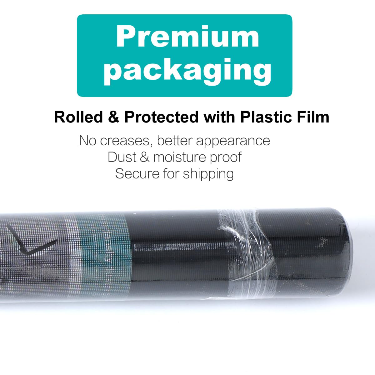 High Density dustproof and Pollen Proof net Window Screen mesh roll Used to Replace Screen Windows and Doors (Black high-Density mesh,787''×49''(2000×125cm)