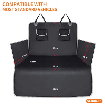 Toozey Car Boot Protector - Universal Nonslip Liner Protector with Side Protection and Bumper Protection, Waterproof & Antifouling, Robust Dog Car Boot Cover, Easy to Clean - Black