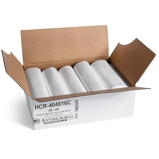 Aluf Plastics 45 Gallon Clear Trash Bags 40" x 48"