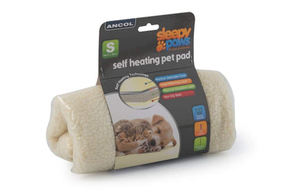 Ancol Self Heating Pet Pad with Lamb Fleece Cover - Comfortable Heat Reflecting Pet Accessory - Medium 64 x 49cm