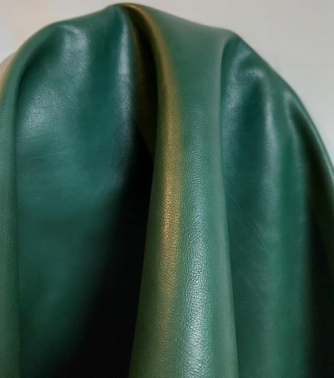 NAT Leathers | Hunter Green Soft Faux Vegan Leather PU | 1 Yard Cut by The Yard