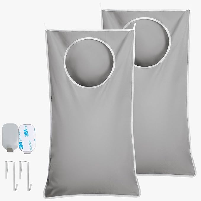 Hanging Laundry Hamper Bag XL 40x22", Space Saving over the Door Storage Bags