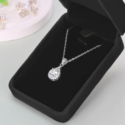 KUKUVR 2 Pieces Classic Velvet Necklace Pendant Box for Jewelry Gift, Small Jewellry Storage Display Case for Wedding Engagement Birthday Anniversary